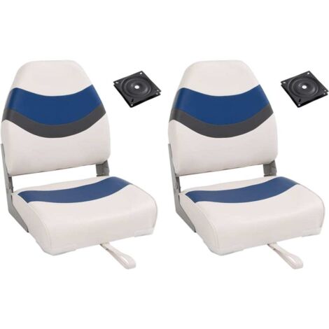 Set de asientos plegables para barco 4 uds con respaldo alto vidaXL