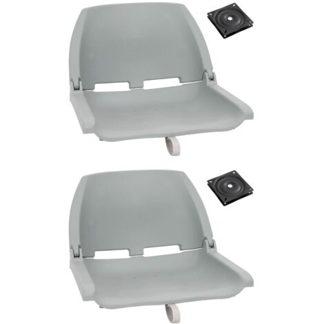 Set de asientos plegables para barco 4 uds gris