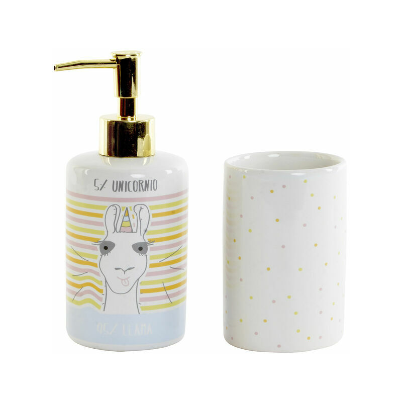 

Set de Baño DKD Home Decor Cerámica ABS Llama (2 pcs)