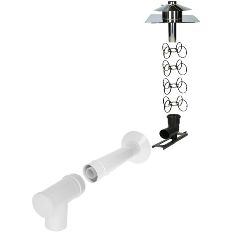 Set de base conduit de fumée concentrique diam. 60  100 mm