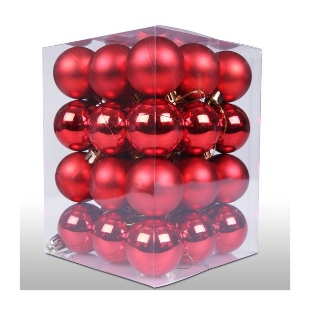 Set De Boules De Noël Wnkg01 Rouge Foncé Plusieurs Modèles Disponibles