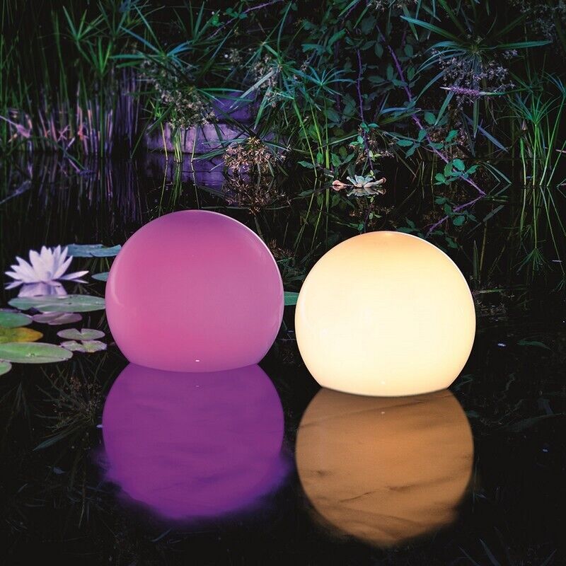 Esotec - Boule solaire multicolore étanche 20 cm avec télécommande, boite de 2