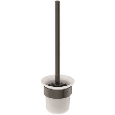 Set de brosses WC CONCA rond, avec support mural magnétique gris IDEAL STANDARD