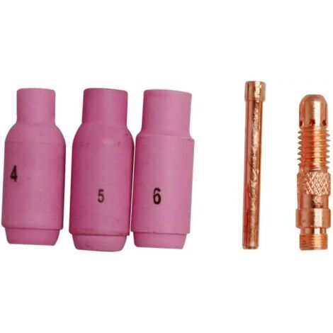 Set de buses et d´embouts 2,4 mm pour la soudure WIG - TIG 5 pièces