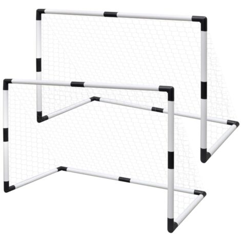 Set de but de football poteau et filet 91,5 x 48 x 61 cm   - Blanc