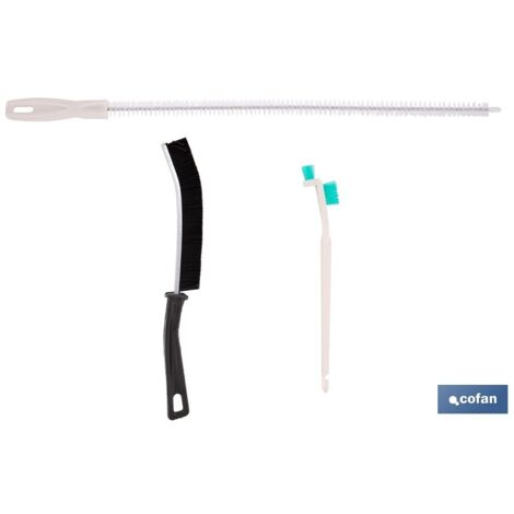 SET DE CEPILLOS DE LIMPIEZA PARA RANURAS, GRIETAS, TUBERIAS