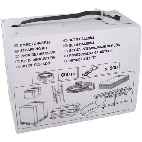 Set de cerclage 600 m livré avec 200 agrafes