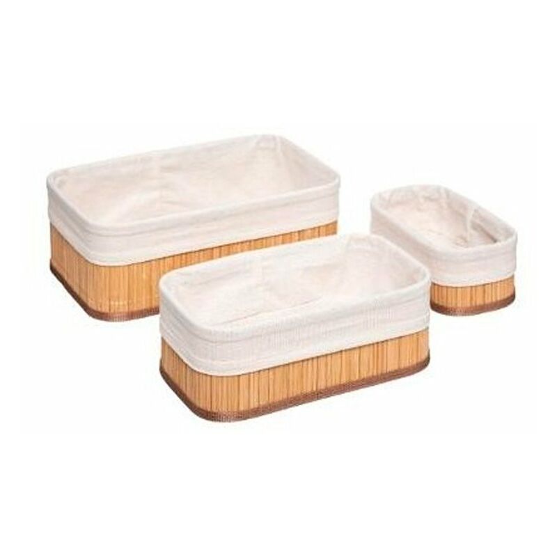 

Set de cestas de bambú natural 3uds.