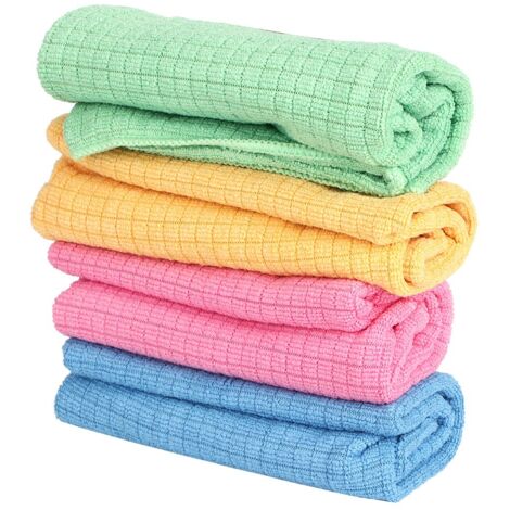 [Set de chiffons microfibres] + Microfibre Premium + 30x40cm + 4 chiffons super absorbants pour cuisine et maison