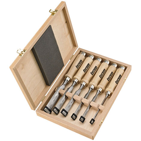 Set de ciseaux 'Š¢ bois, 6 pices dans un coffret en bois