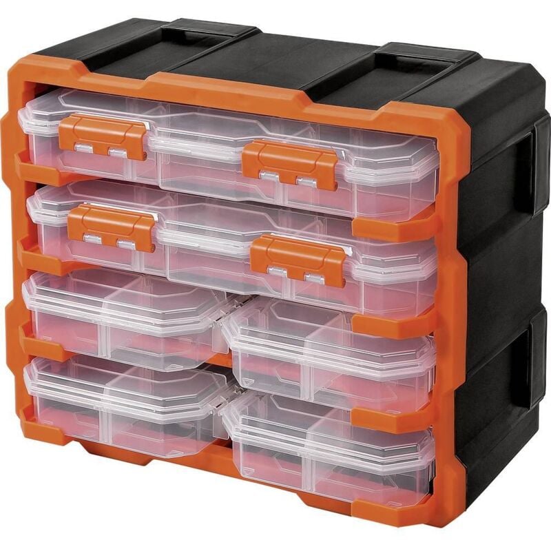 Set de coffrets de rangement séparations variables Alutec 66003 (l x l x h) 38 x 18 x 32 mm 6 parties