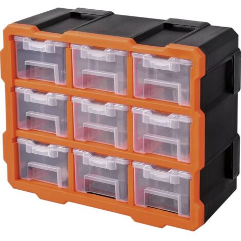 Set de coffrets de rangement séparations variables Alutec 66004 (L x l x H) 38 x 17 x 32 mm 9 parties