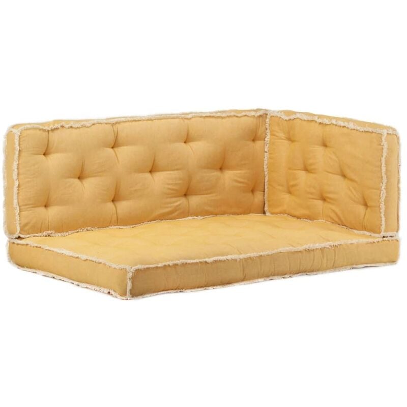 

Set de cojines para sofá de palets 3 piezas amarillo - Amarillo