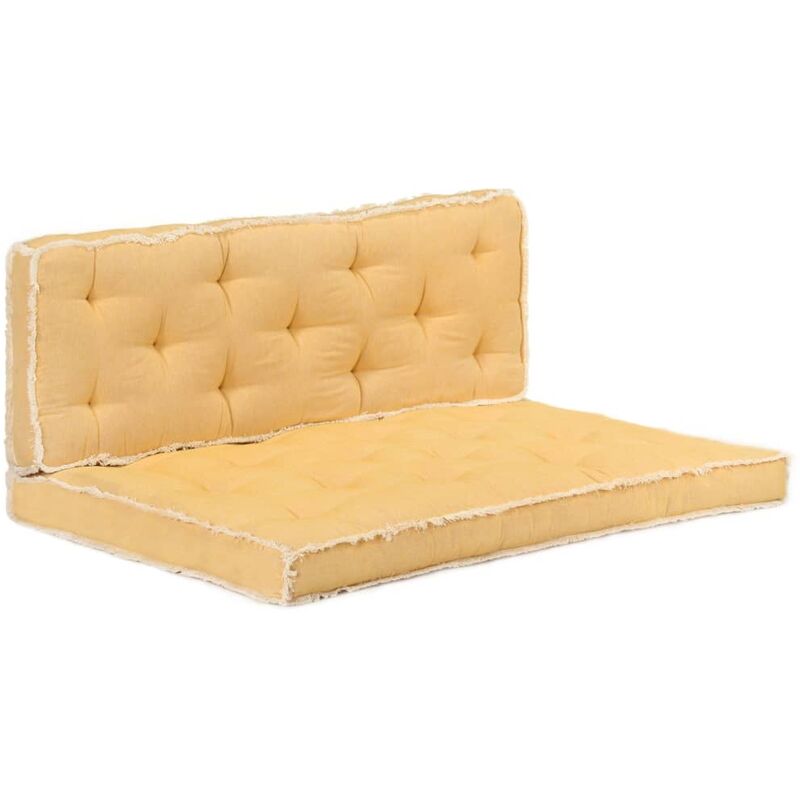 

Set de cojines para sofá de palets 2 piezas amarillo
