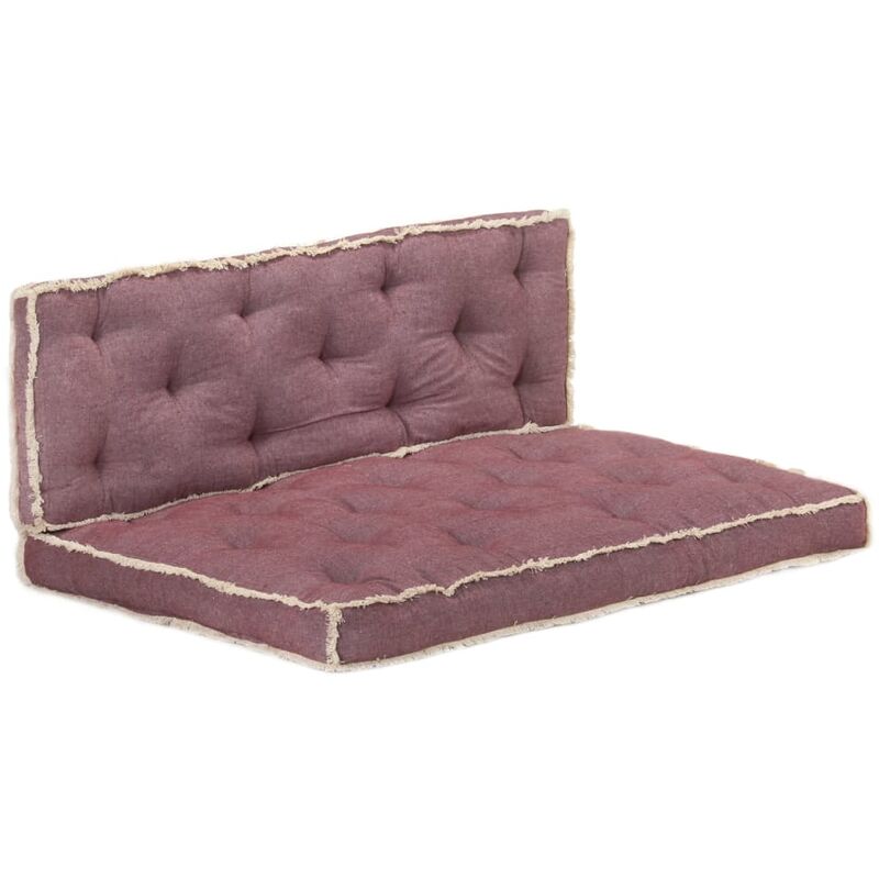 

Set de cojines para sofá de palets 2 piezas burdeos