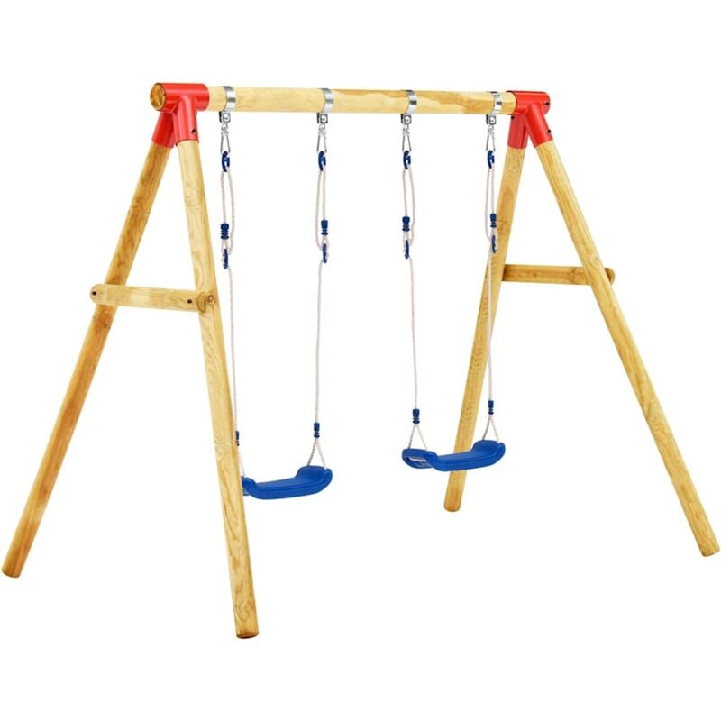 

vidaXL Set de columpios de madera de pino 230x130x166 cm - Marrón