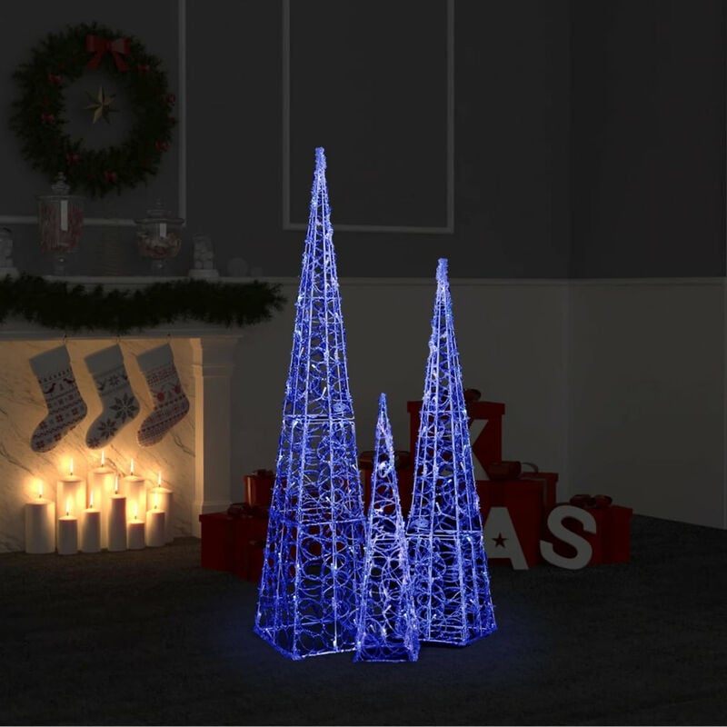 

Set de cono de luz LED decorativo acrilico azul 60/90/120cm