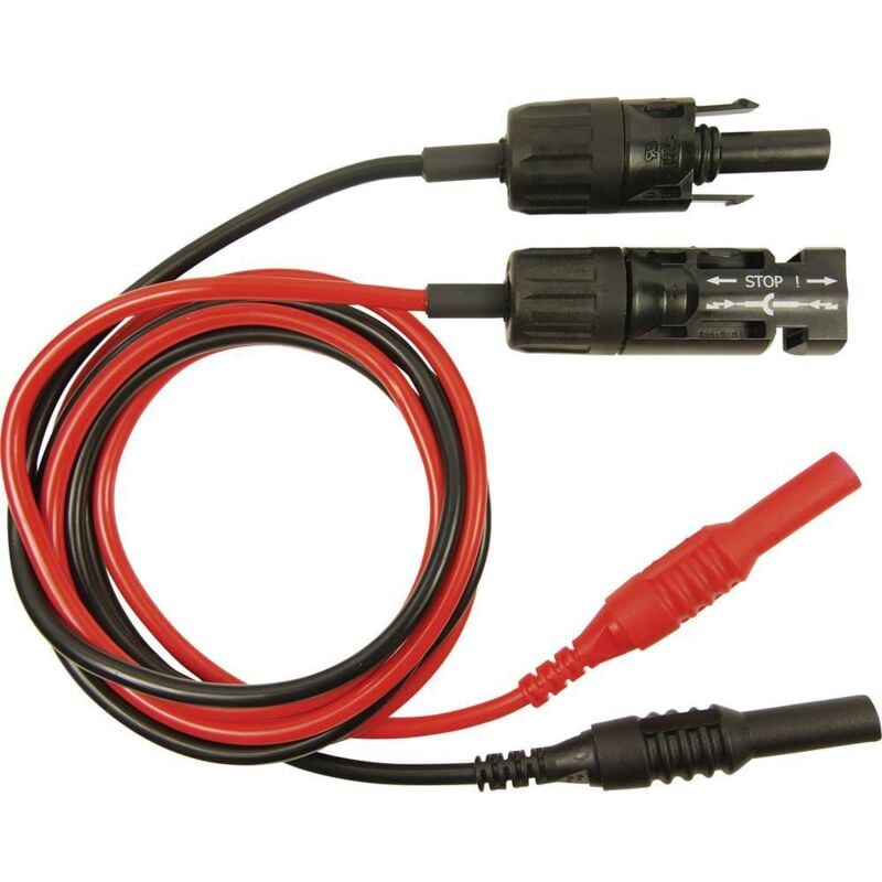 CIH7250 Set de cordons de mesure mc mâle, mc femelle mâle 4 mm 1.00 m rouge, noir 1 pc(s) - Cliff
