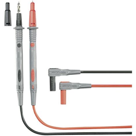 Set de cordons de mesure de sécurité 1.20 m noir, rouge VOLTCRAFT MS-4P Q76103