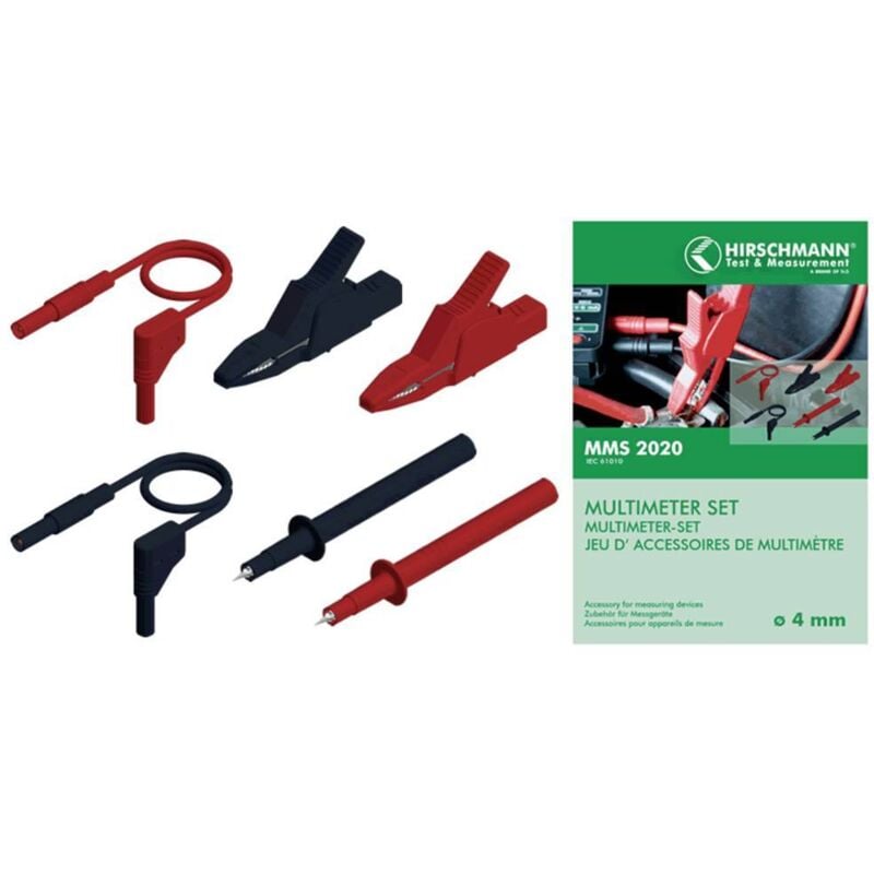 Mms 2020 Set de cordons de mesure de sécurité Banane mâle 4 mm Banane mâle 4 mm 1.00 m noir, rouge 1 pc( - Sks Hirschmann