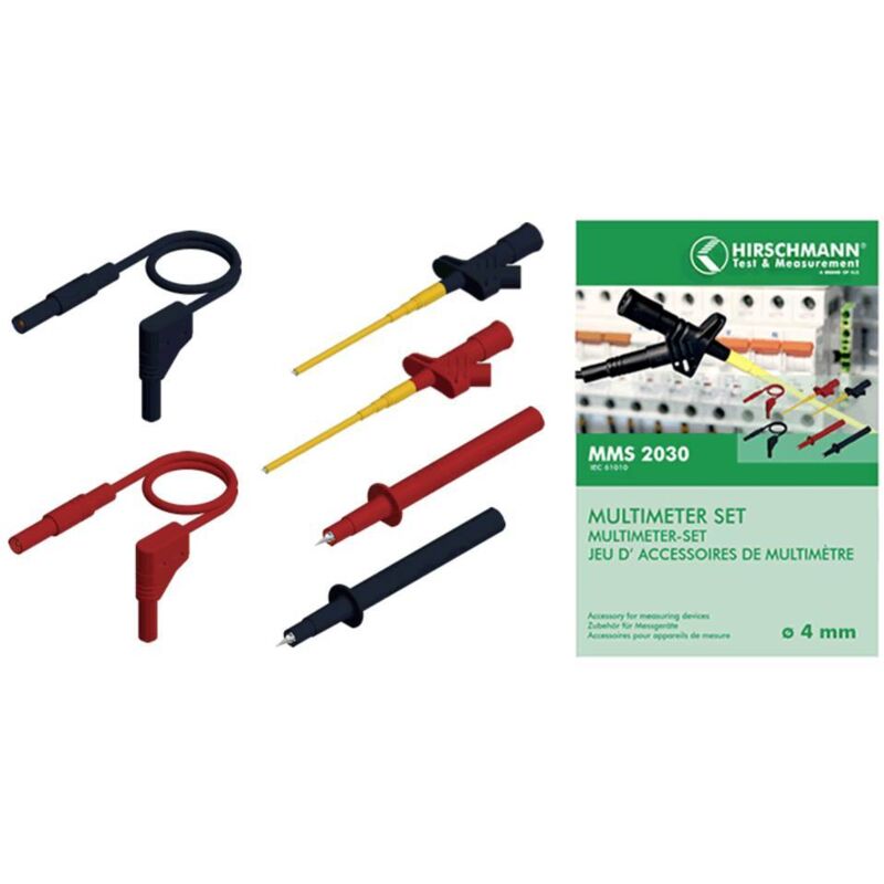 Mms 2030 Set de cordons de mesure de sécurité Banane mâle 4 mm Banane mâle 4 mm 1.00 m noir, rouge 1 pc(s) X40531 - Sks Hirschmann