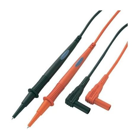 SET DE CORDONS DE MESURE DE SÉCURITÉ VOLTCRAFT MS-1A [ BANANE MÂLE 4 MM - POINTE DE TEST] 1.00 M NOIR, ROUGE
