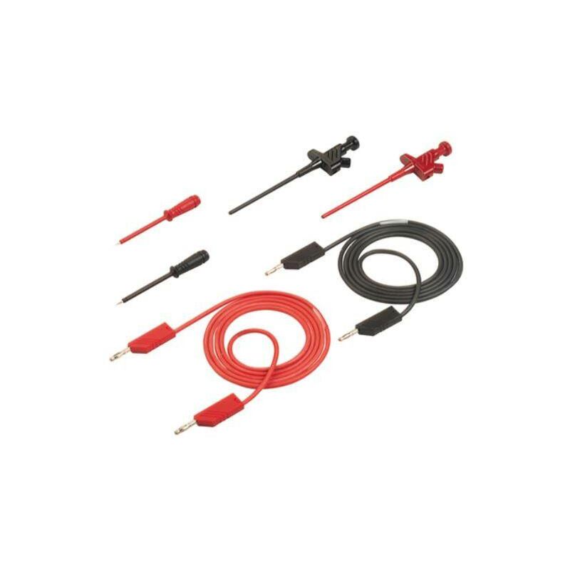 SKS Hirschmann PMS 4 CO Set de cordons de mesure Banane mâle 4 mm Banane mâle 4 mm 1.00 m noir, rouge 1 set Q57727