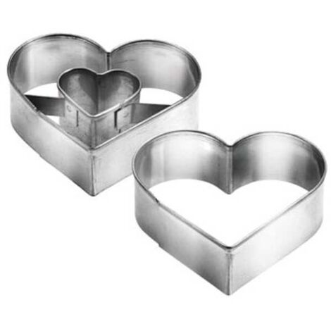 Set de cortadores para galletas en forma de corazón, 2 piezas, Delicia Tescoma 631190