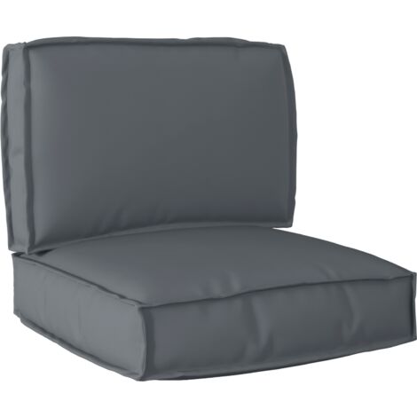 Set de coussins de palette 2 pcs Anthracite 60 x 60 x 12 cm vidaXL