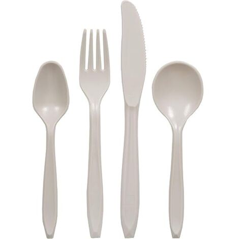 Set De Couverts - 16 Pièces En Polypropylène - Pour Pique-Nique Et Cuisine Extérieure - 4 Fourchettes 4 Cuillères À Soupe 4 Couteaux 4 Cuillères À Café