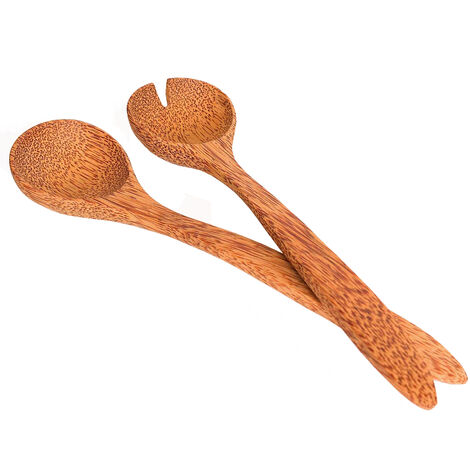 Set de couverts à salade en bois de cocotier