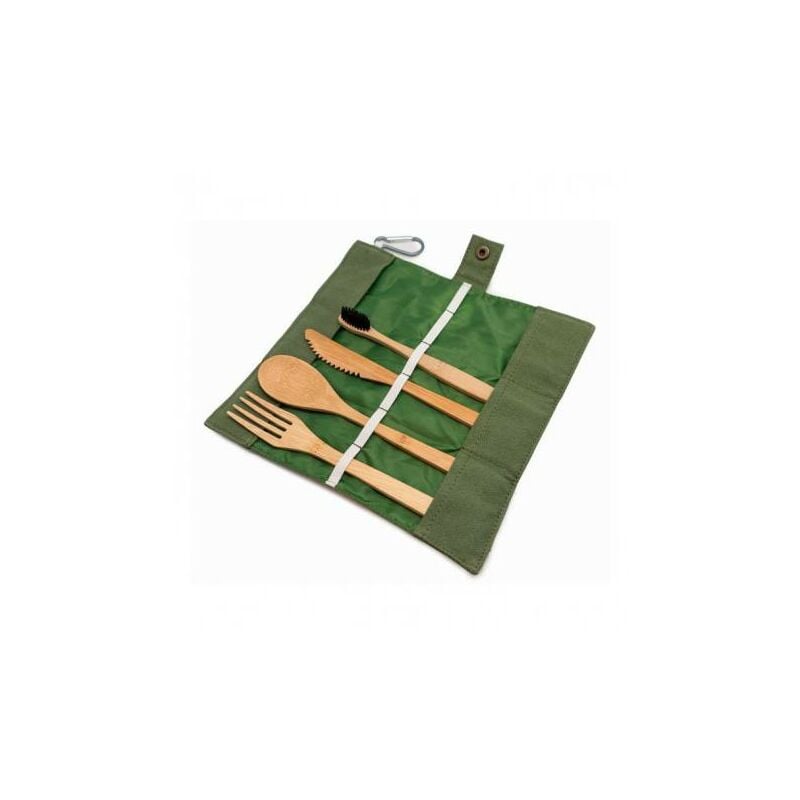 

Set De Cubiertos En Bambu 4 Piezas Con Funda