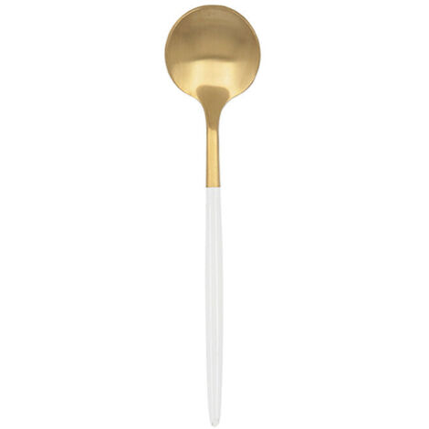 Set de Cucharas Bidasoa Gio Dorado Café Blanco Metal 12 Unidades 8414793704700 S2710162 Bidasoa