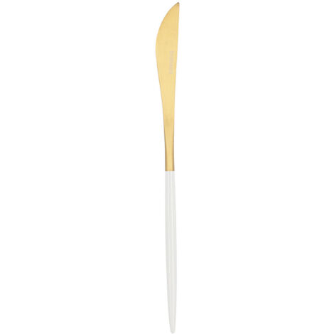 Set de Cuchillos Bidasoa Gio Dorado Blanco Metal (12 Unidades) 8414793704786 S2710166 Bidasoa