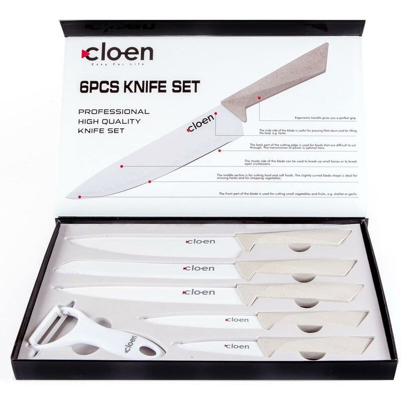 

Set de cuchillos Cloen chef 6 piezas