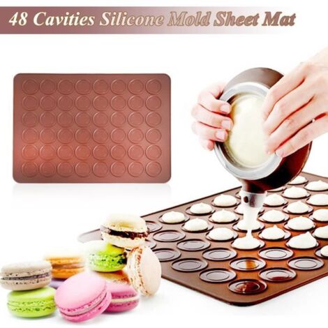 Set de Cuisson Pour Macarons: Tapis à Macarons En Silicone - 3928.5cm 48 Cavity - BOH -TUN