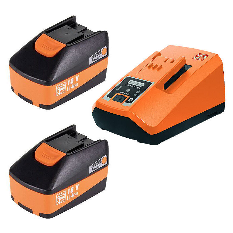 Fein - Pack 2 batteries 18V 6,0Ah + 1 Chargeur rapide alg 80 bc