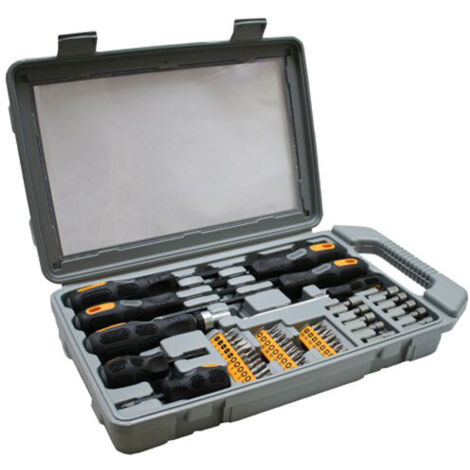 Set de destornilladores Inline de 45 piezas gris alta calidad