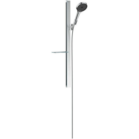 Set de douche 0,90m / douchette 130 3jet et porte-savon chroméé