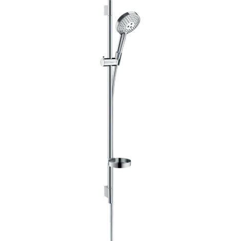 Ensemble de douche hansgrohe Raindance Select S 120 3 jets – Douchette 125mm – Flexible 1,6m – Finition chromée – Installation murale
