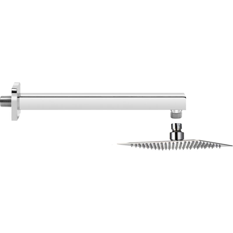 Set de douche avec pomme de douche 30x30 cm bras 40 cm Tecom KITSOFQ4CR