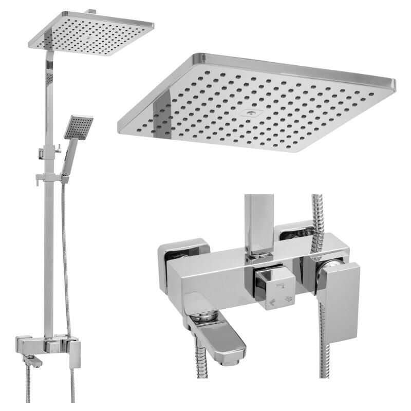 Viking Choice - Set de douche - avec Robinet de bain - Douchette - et Douche pluie 30cm