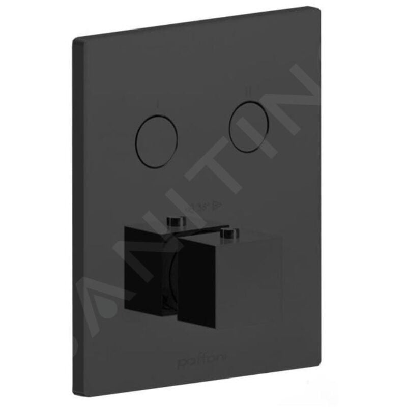 Paffoni - Compact Box - Mitigeur thermostatique encastré, pour 2 sorties, noir mat CPT518NO