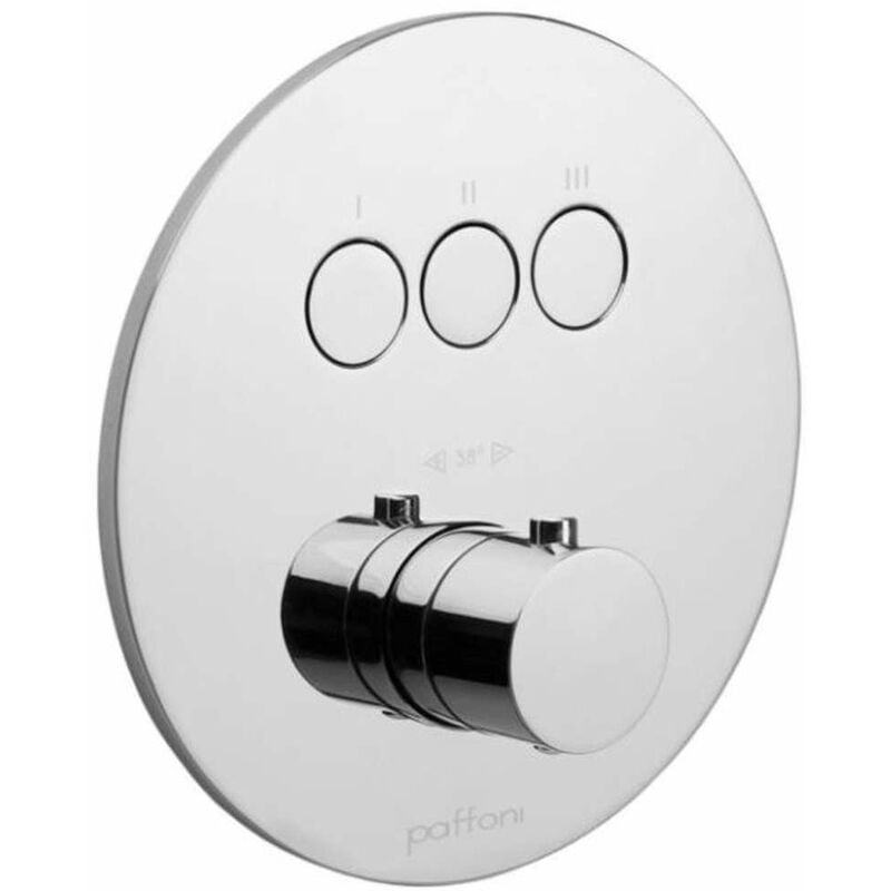 Paffoni - Compact Box - Mitigeur thermostatique encastré, pour 3 appareils, chrome CPT019CR