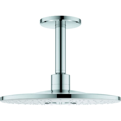 Set de douche RAINSHOWER SMARTACTIVE GROHE 26477LS0 tête Ø31 cm + bras plafonnier - 2 jets - blanc