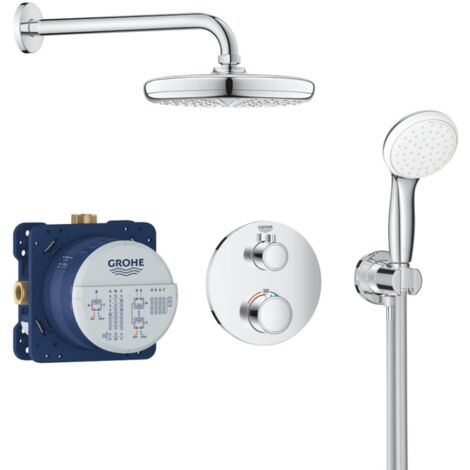 Set de douche Tempesta 210 avec thermostat encastré, chrome (34727000)