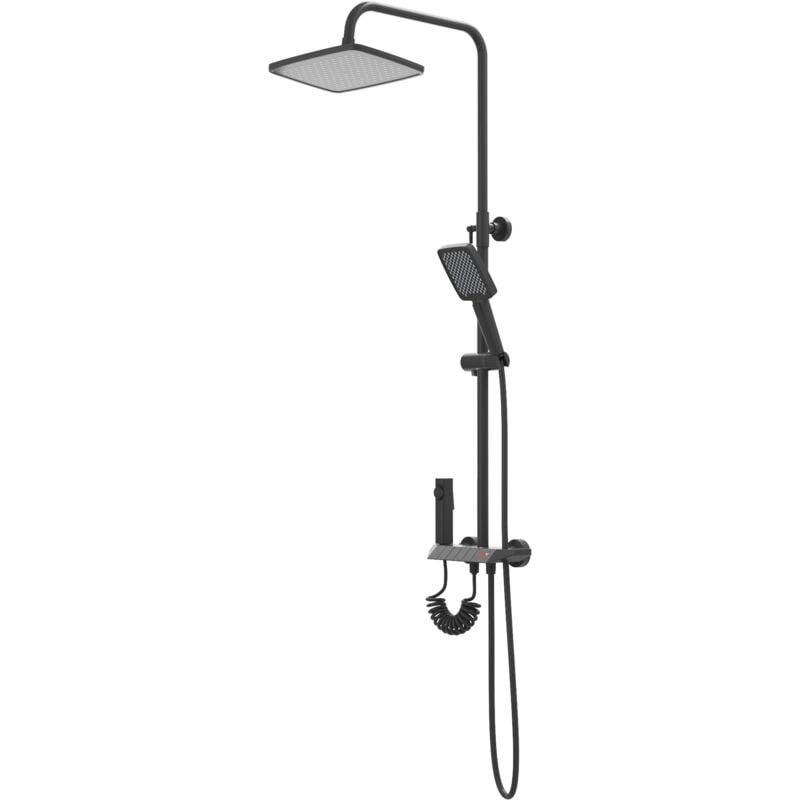 Granitan - Set de douche thermostatique douche pluie gun grey wave 85112527