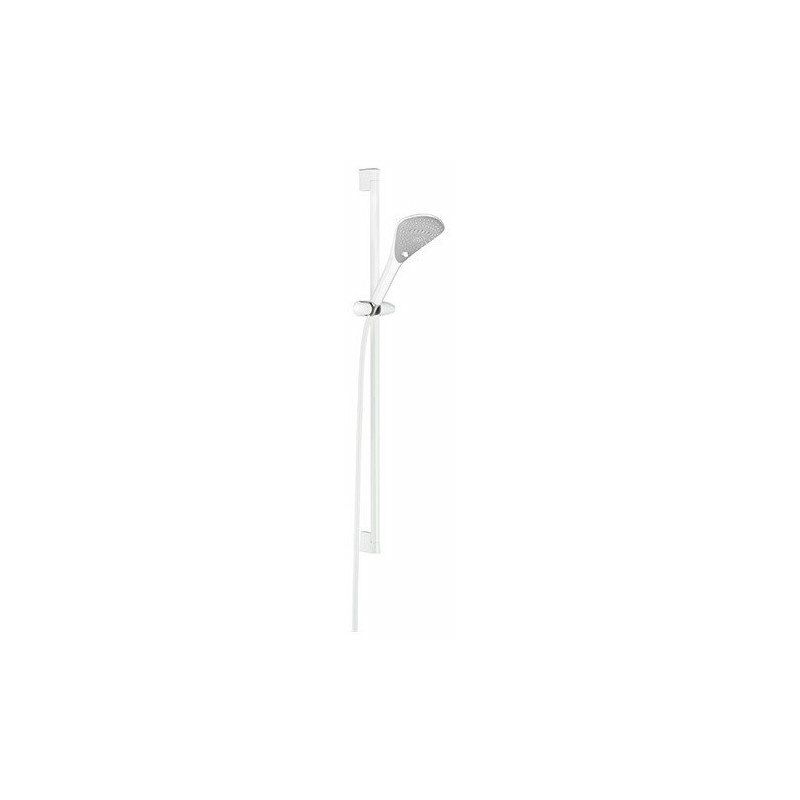 

Set de ducha Fizz 90 cm blanco / cromado con teleducha 3 jets
