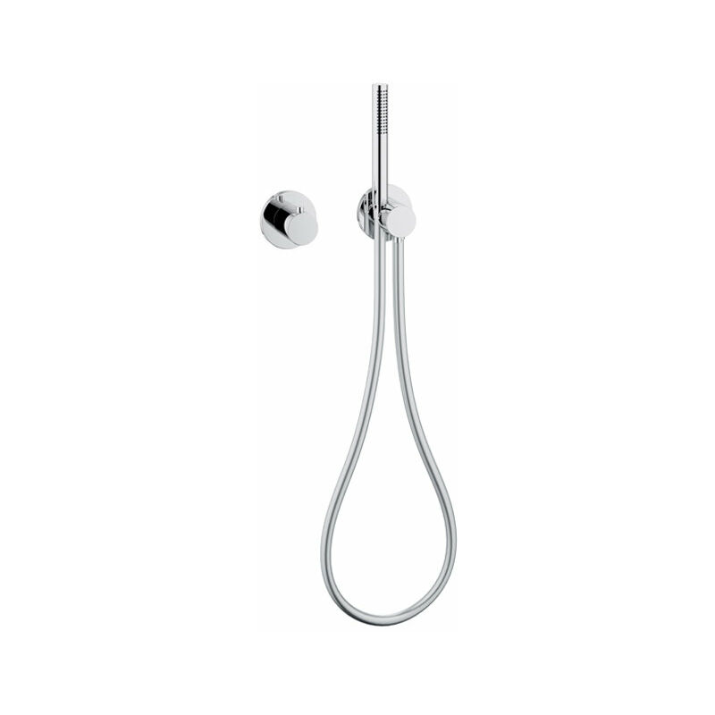 

Set de ducha Keuco IXMO 12, 59602, con rosetas angulares, termostato para 2 consumidores, cromado - 59607010001