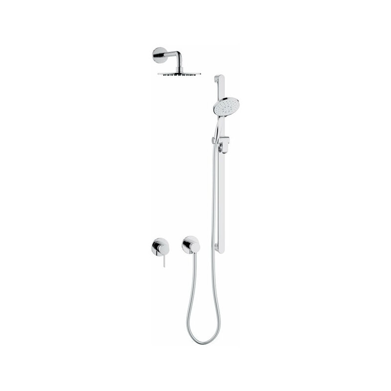 

Keuco Gmbh&co.kg - Set de ducha Keuco IXMO 5, 59604, con rosetas redondas, mezclador monomando para 2 consumidores, cromado - 59604010001